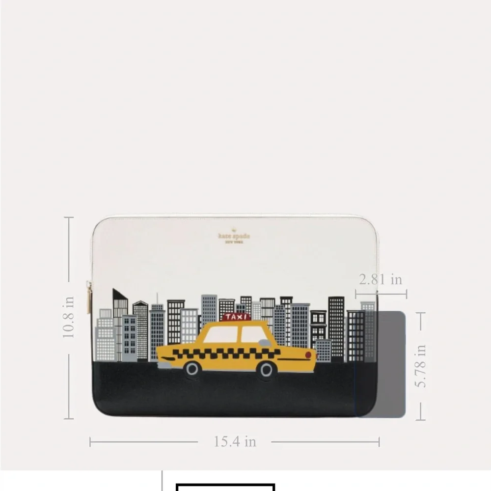 🍎 🚕 NWT Kate Spade NYC Big Apple Universal Laptop Sleeve